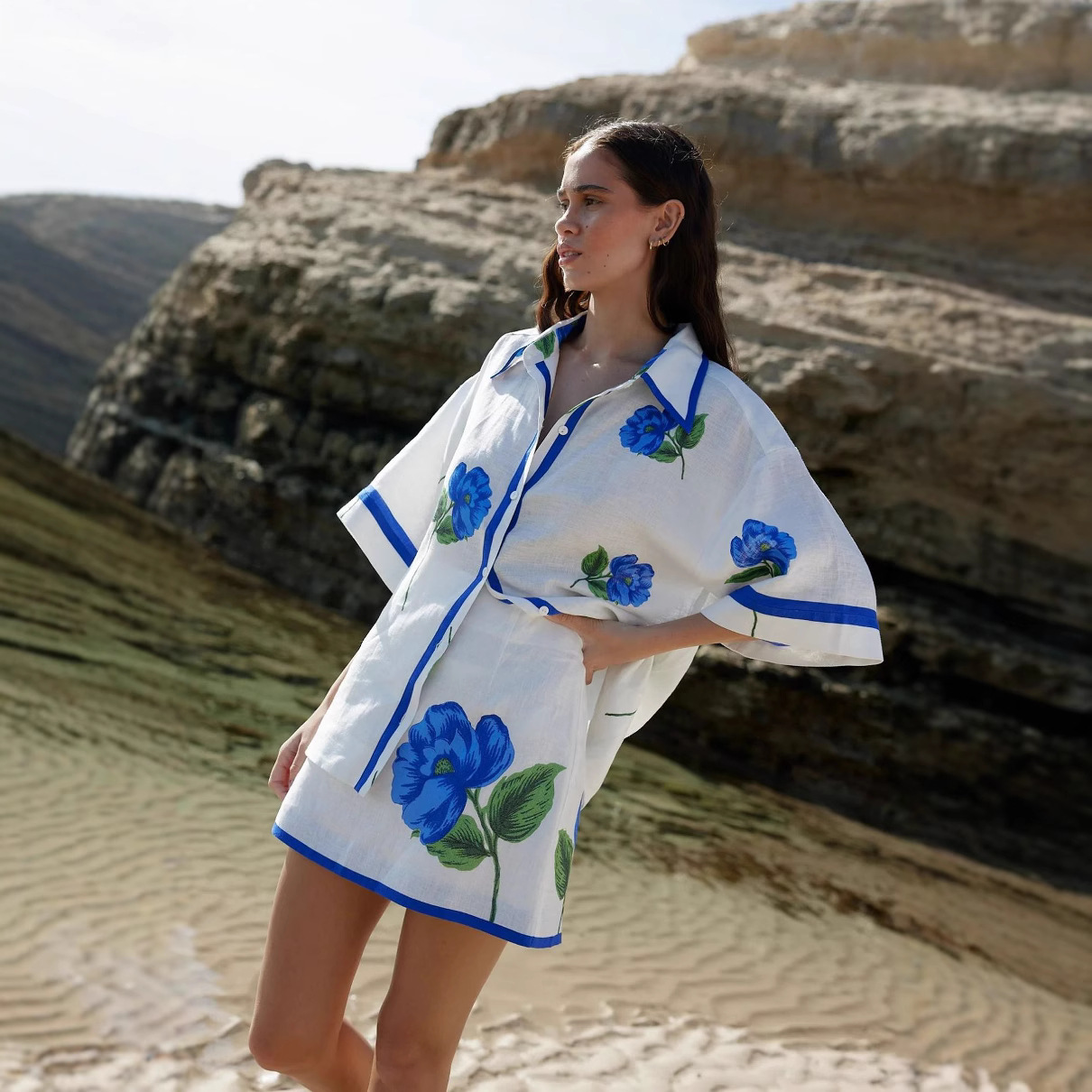Printed Wrap Skirt - Ensemble deux pièces décontracté pour femme