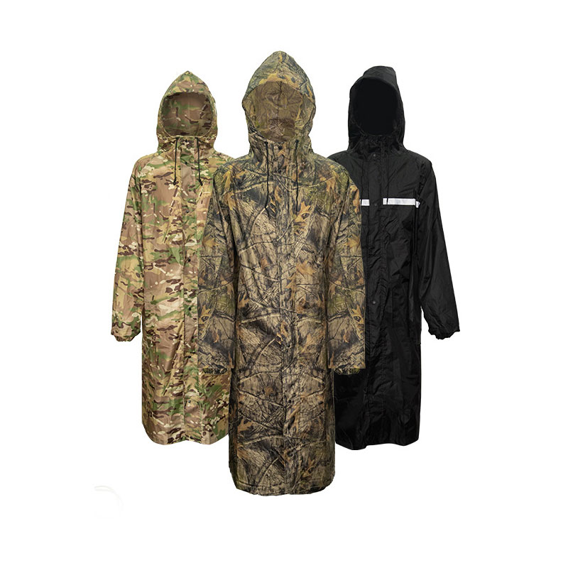 Women'S Fashion Rain Jacket - CamSolomon-Imperméable long camouflage pour hommes et