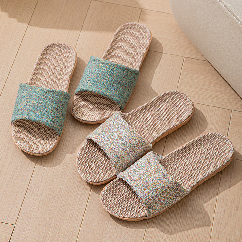 Women'S Fashion Day - Chanvre décontracté chaussons pour femmes maison