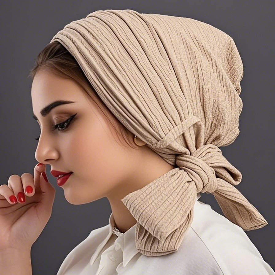 Women Fashion Hats - Chapeau Turban de luxe avec nœud
