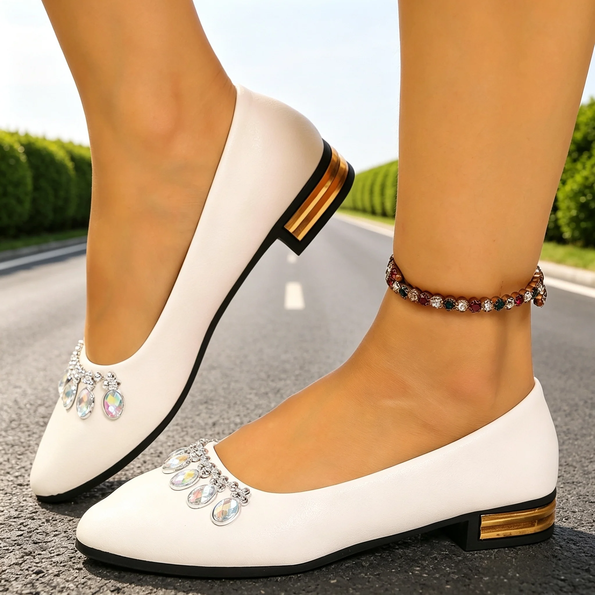 Women'S Fashion Loafers - Chaussures plates pour femmes à bout
