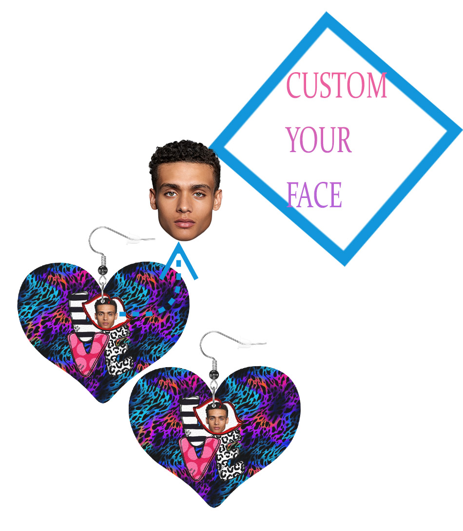 Women Fashion Logo Design - Boucles d'oreilles pendantes en cuir pour
