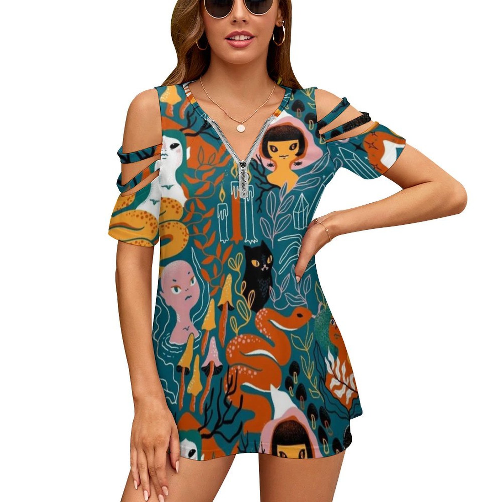 Women Fashion Vector - Coven. Sorcière Magique 16%. Chemise à