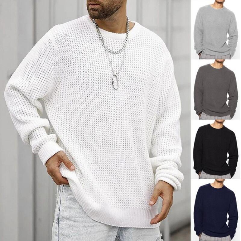 Ribbed Knit Sweater - 2026 hommes pull tricoté printemps automne