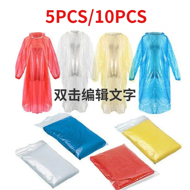 Women'S Fashion Rain Jacket - 5/10PC imperméable jetable Adultchildren imperméable manteau