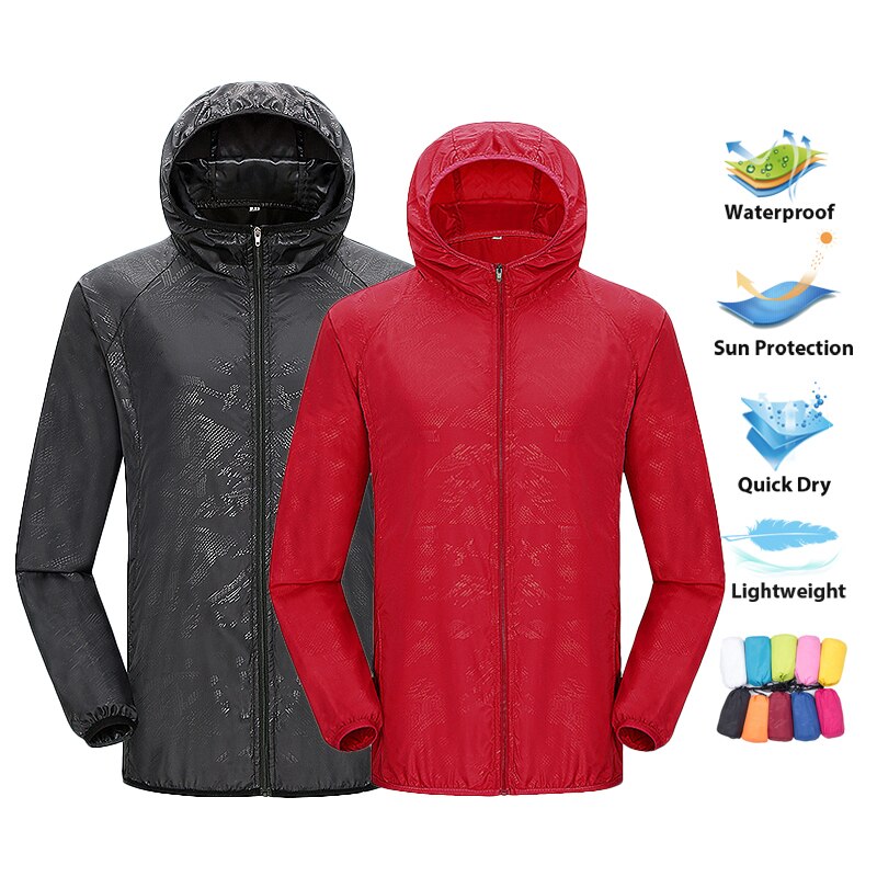 Women'S Fashion Rain Jacket - LNGXO-Veste de Randonnée Unisexe pour Homme