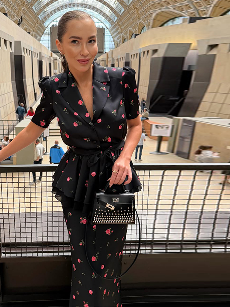 Ensemble Blazer et Jupe Floral - Women'S Fashion Essentials avis et prix