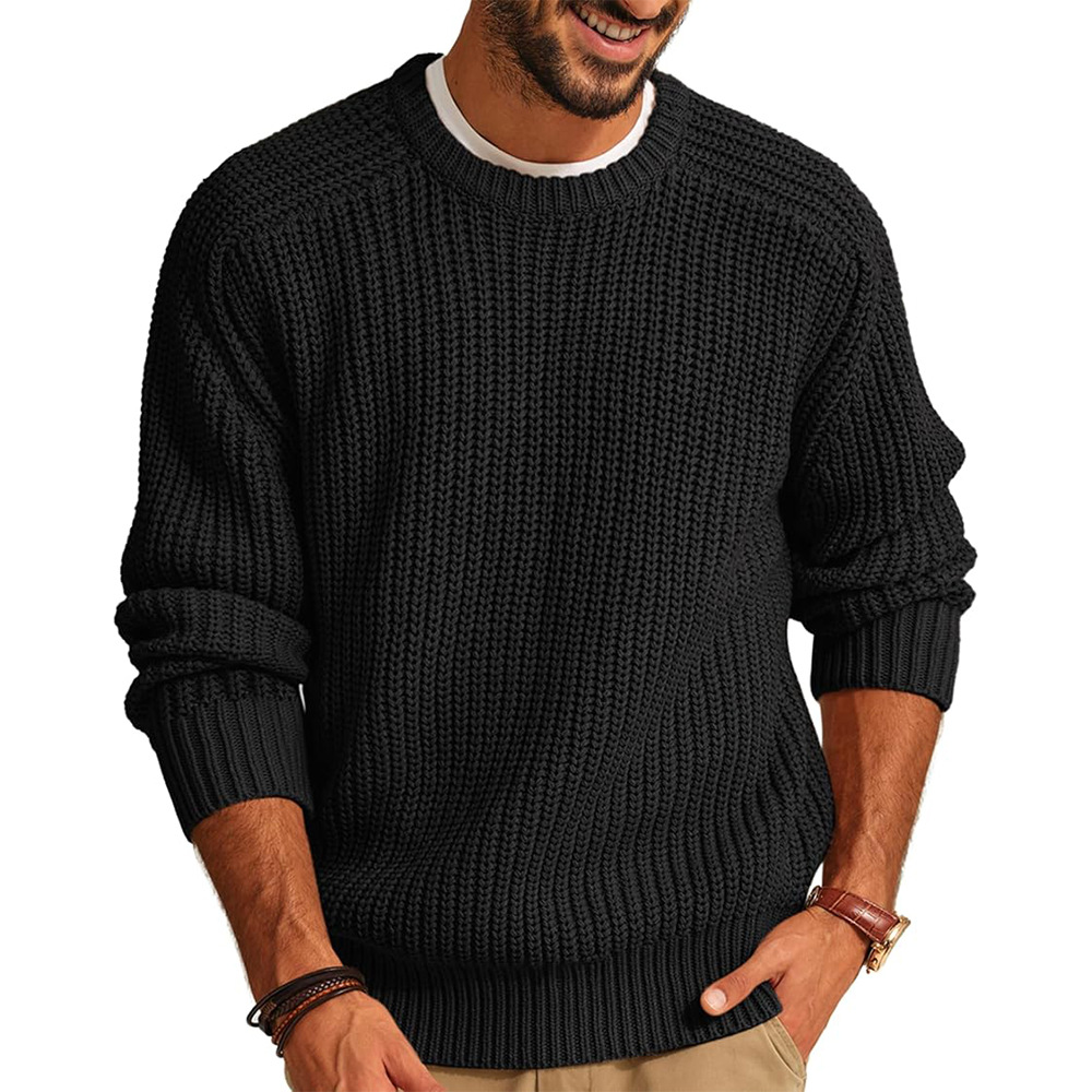 Pull tricoté pour hommes, déco - Ribbed Knit Sweater avis et prix