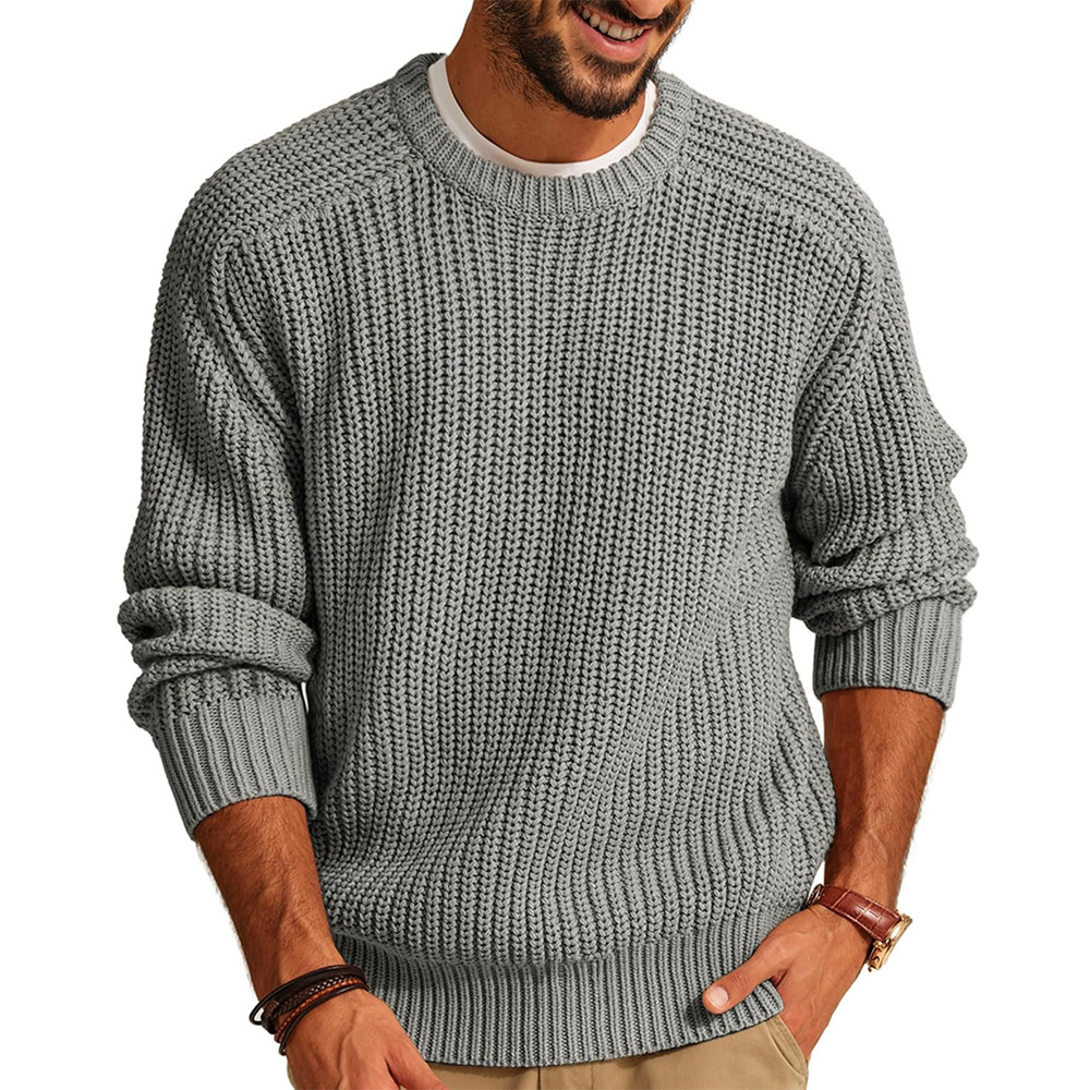 Pull tricoté pour hommes, déco - Ribbed Knit Sweater avis et prix