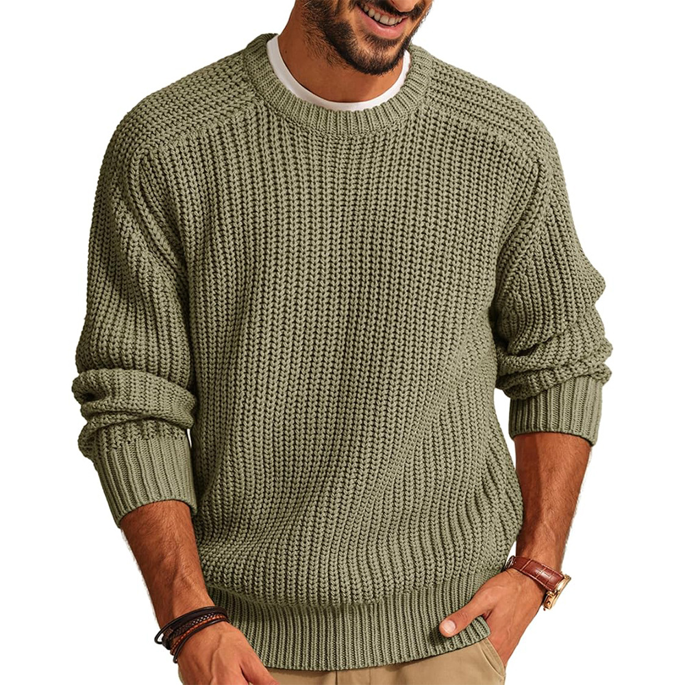 Pull tricoté pour hommes, déco - Ribbed Knit Sweater avis et prix