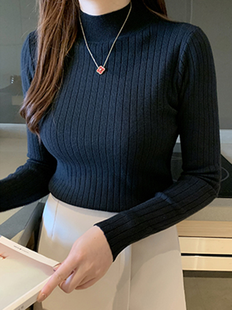 Pulls en tricot côtelé pour fe - Ribbed Knit Sweater avis et prix