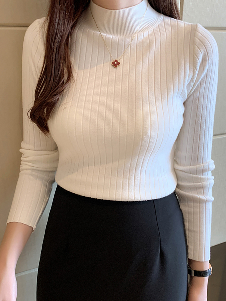 Pulls en tricot côtelé pour fe - Ribbed Knit Sweater avis et prix