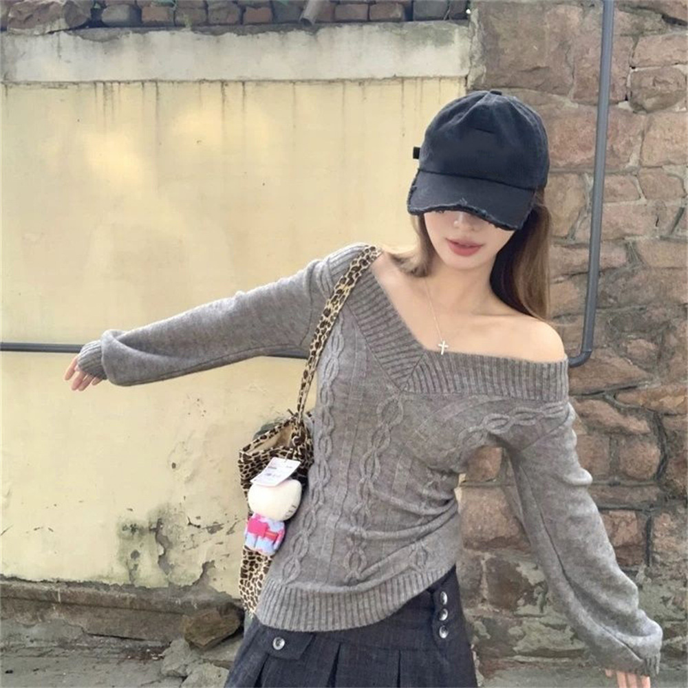 Pulls en tricot côtelé à col e - Ribbed Knit Sweater avis et prix