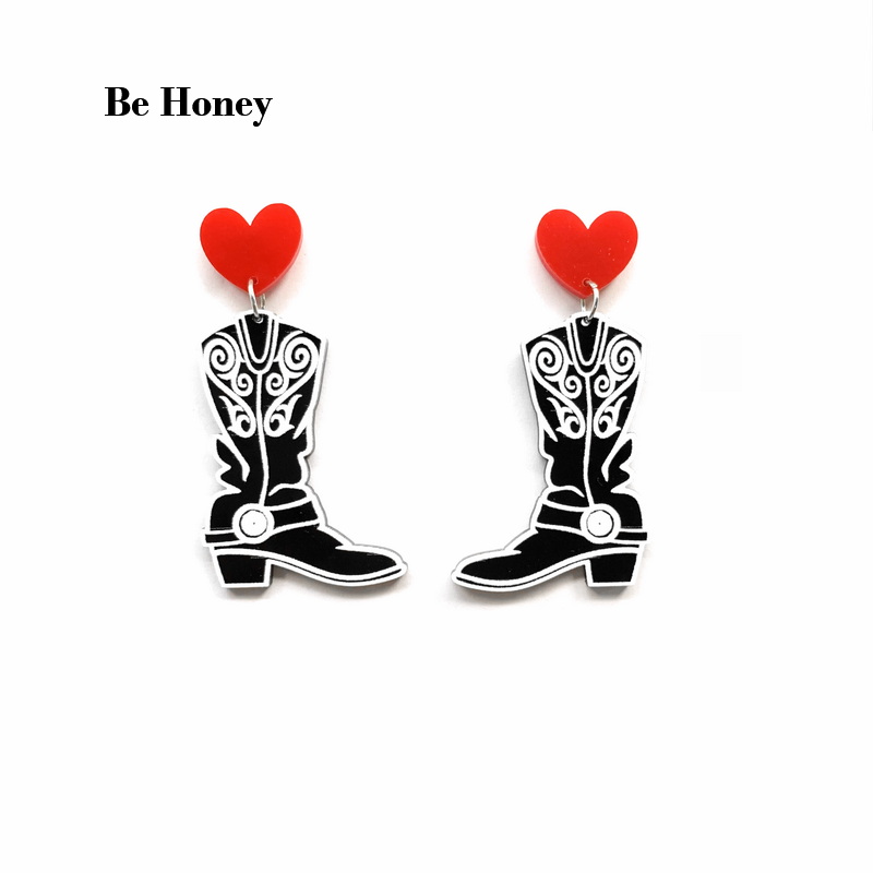 Bottes de cowboy noires avec m - Women'S Fashion Wild West avis et prix