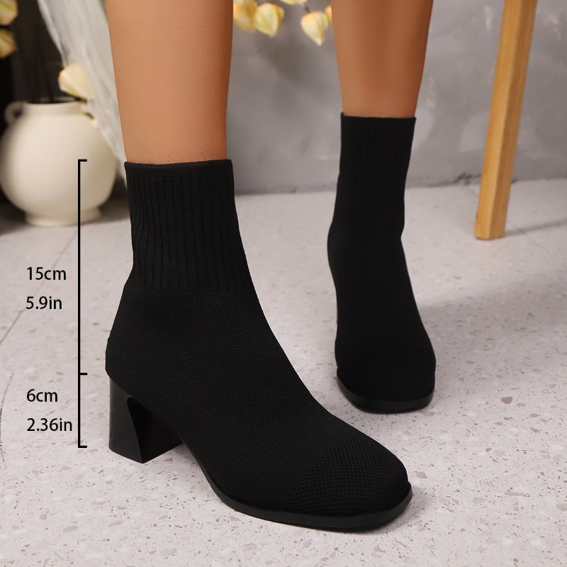 Bottines tricotées à talons ha - Women Fashion Model avis et prix
