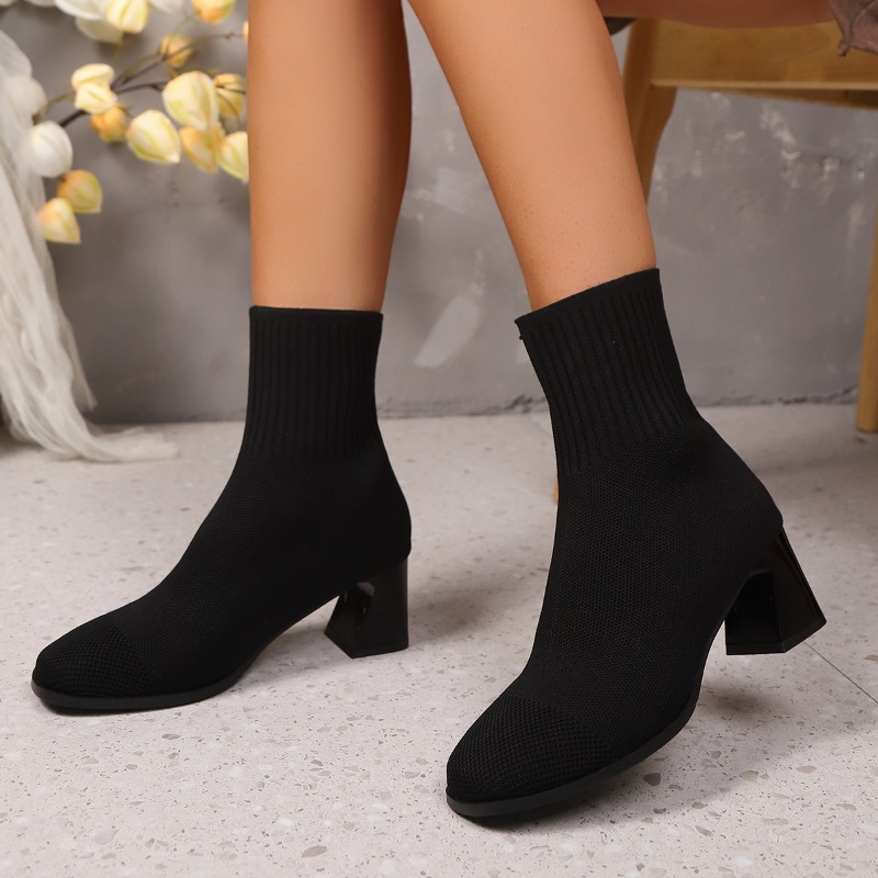 Bottines tricotées à talons ha - Women Fashion Model avis et prix