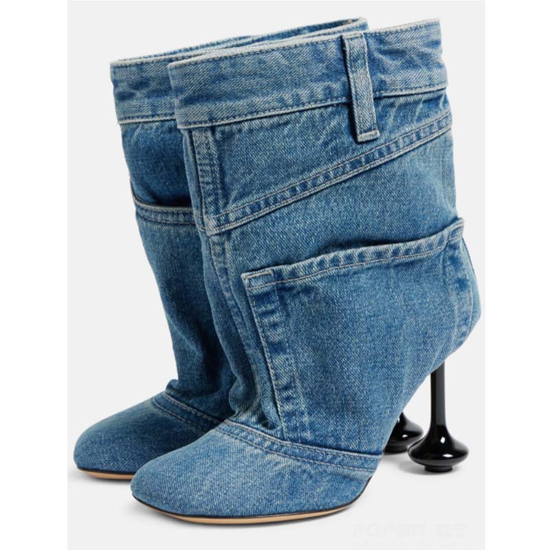 Jupe en jean à talons irréguli - Women'S Fashion Trousers avis et prix
