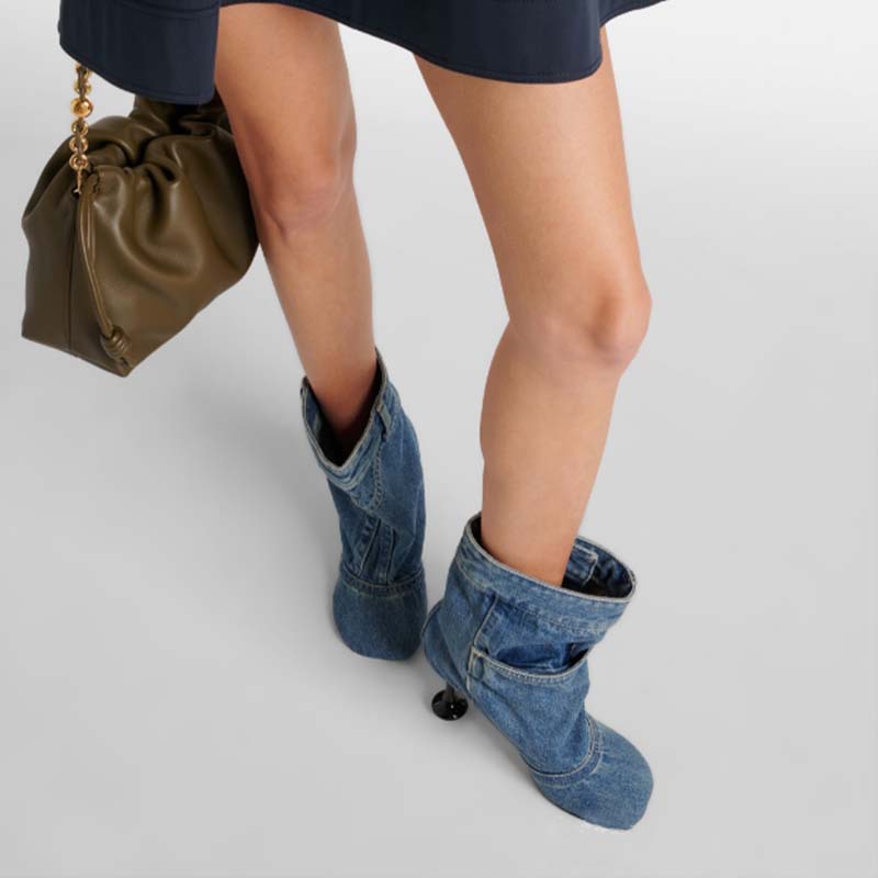 Jupe en jean à talons irréguli - Women'S Fashion Trousers avis et prix