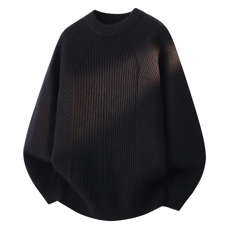 Pull ample à col rond et manch - Ribbed Knit Sweater avis et prix