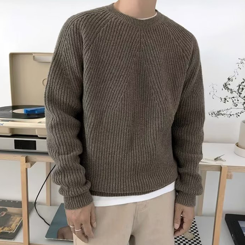 Streetwear mode hommes tricot  - Ribbed Knit Sweater avis et prix