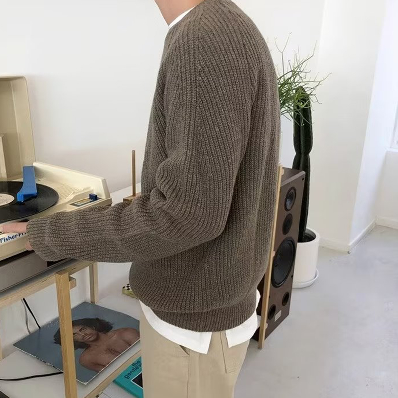 Streetwear mode hommes tricot  - Ribbed Knit Sweater avis et prix