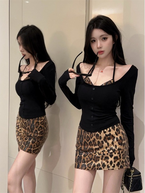 Ensemble trois pièces sexy pou - Printed Wrap Skirt avis et prix
