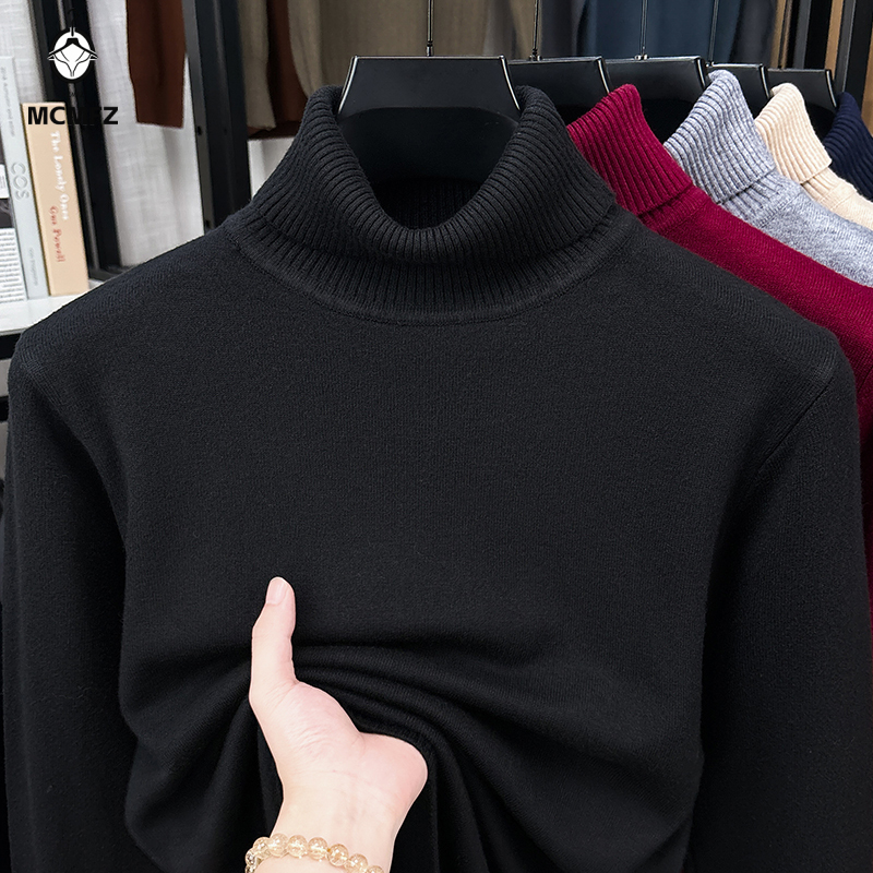 Pull à col roulé décontracté p - Ribbed Knit Sweater avis et prix