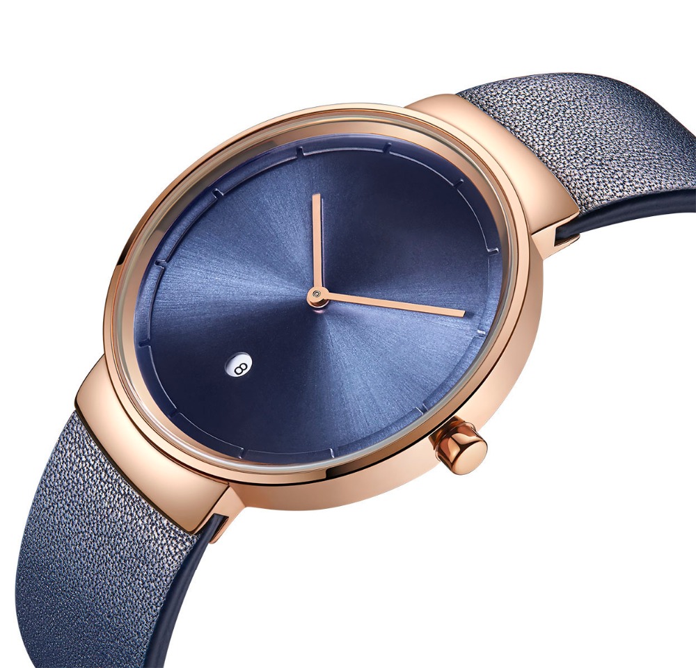 Montre à cadran bleu avec brac - Women Fashion Logo Design avis et prix