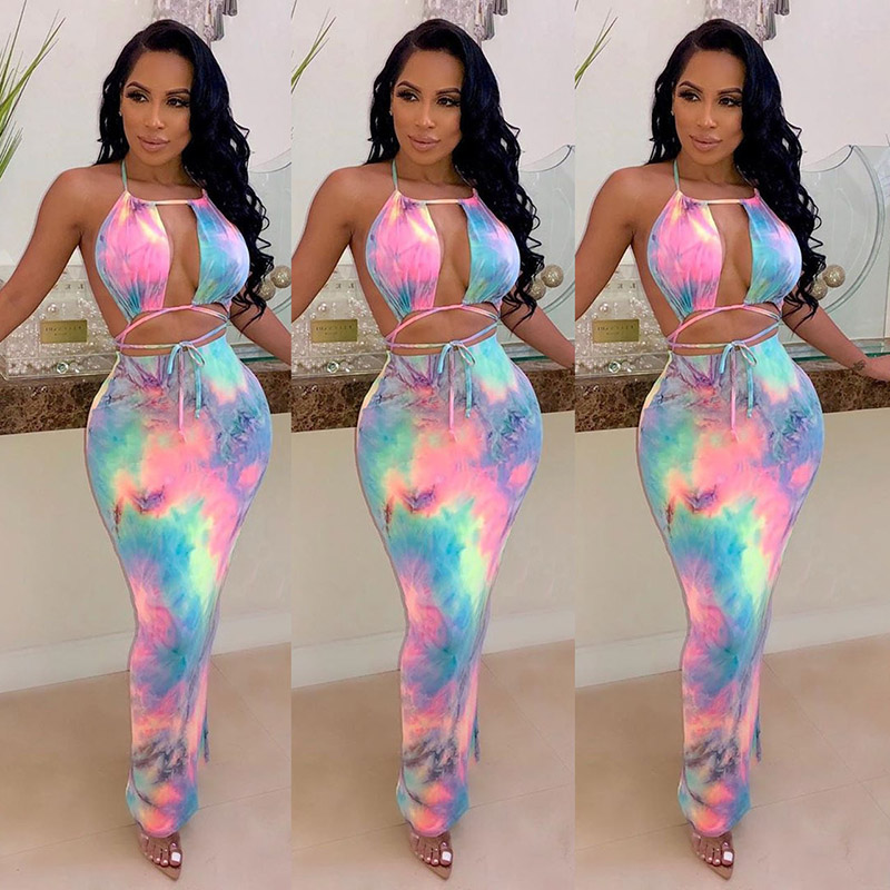 Ensemble deux pièces sexy Dye  - Tie Dye Two Piece avis et prix