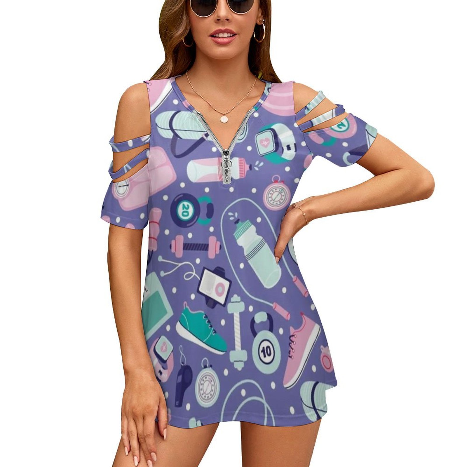 T-shirt à manches courtes et c - Women Fashion Vector avis et prix