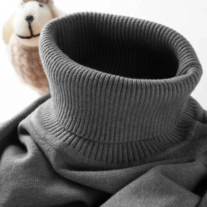 Pull à col roulé pour hommes,  - Ribbed Knit Sweater avis et prix