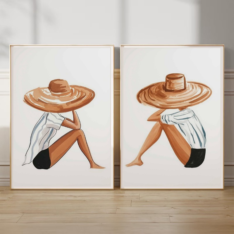 (Aucun cadre) Affiche minimali - Women Fashion Hats avis et prix