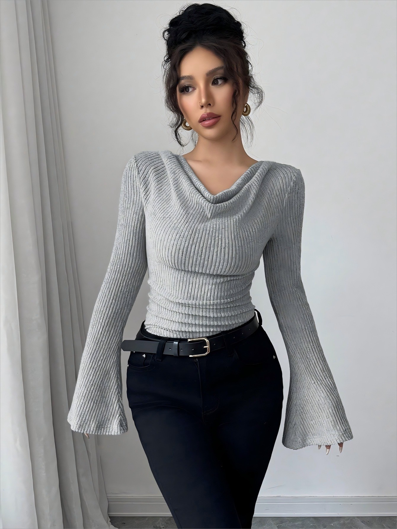 Haut pour femme en maille côte - Women Fashion Blouse avis et prix