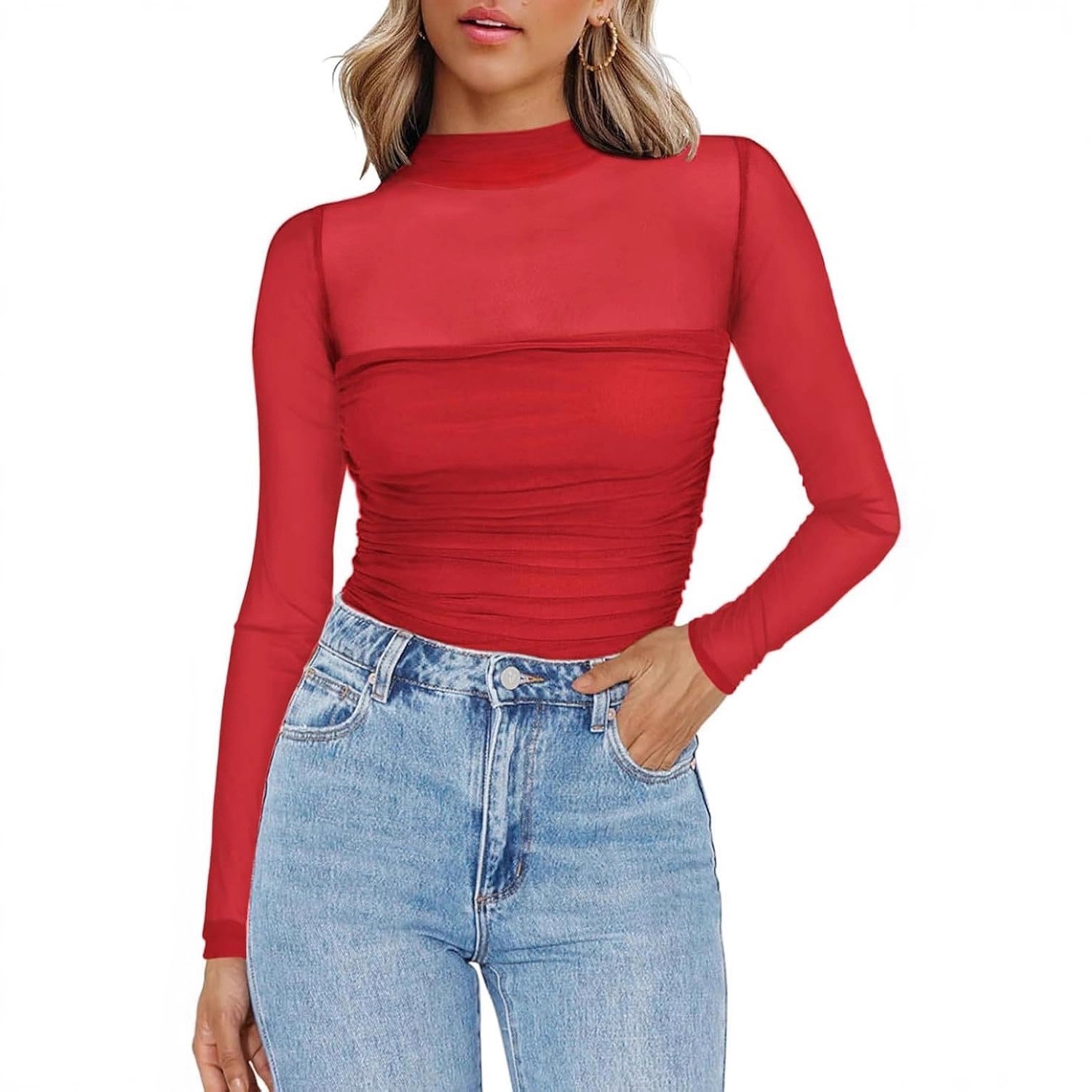Chemise en maille transparente - Women Fashion Blouse avis et prix