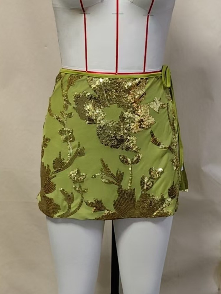 Jupe de plage à sequins pour f - Printed Wrap Skirt avis et prix