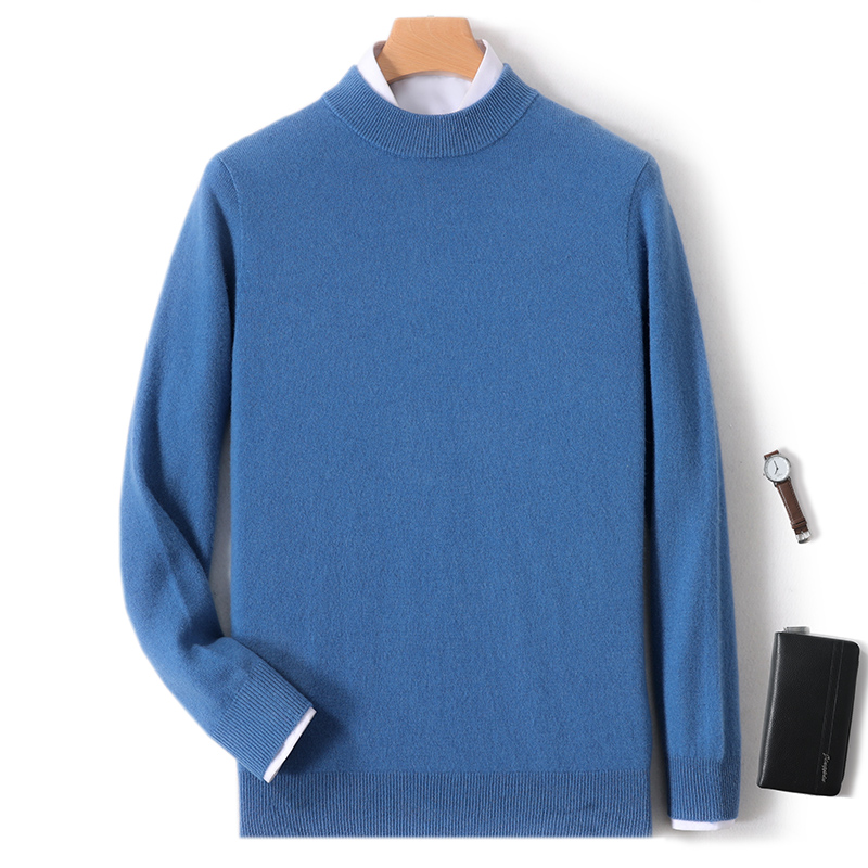Pull à col Semi-haut pour homm - Ribbed Knit Sweater avis et prix