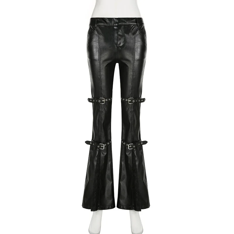 Pantalon évasé en cuir PU pour - Women'S Fashion Trousers avis et prix