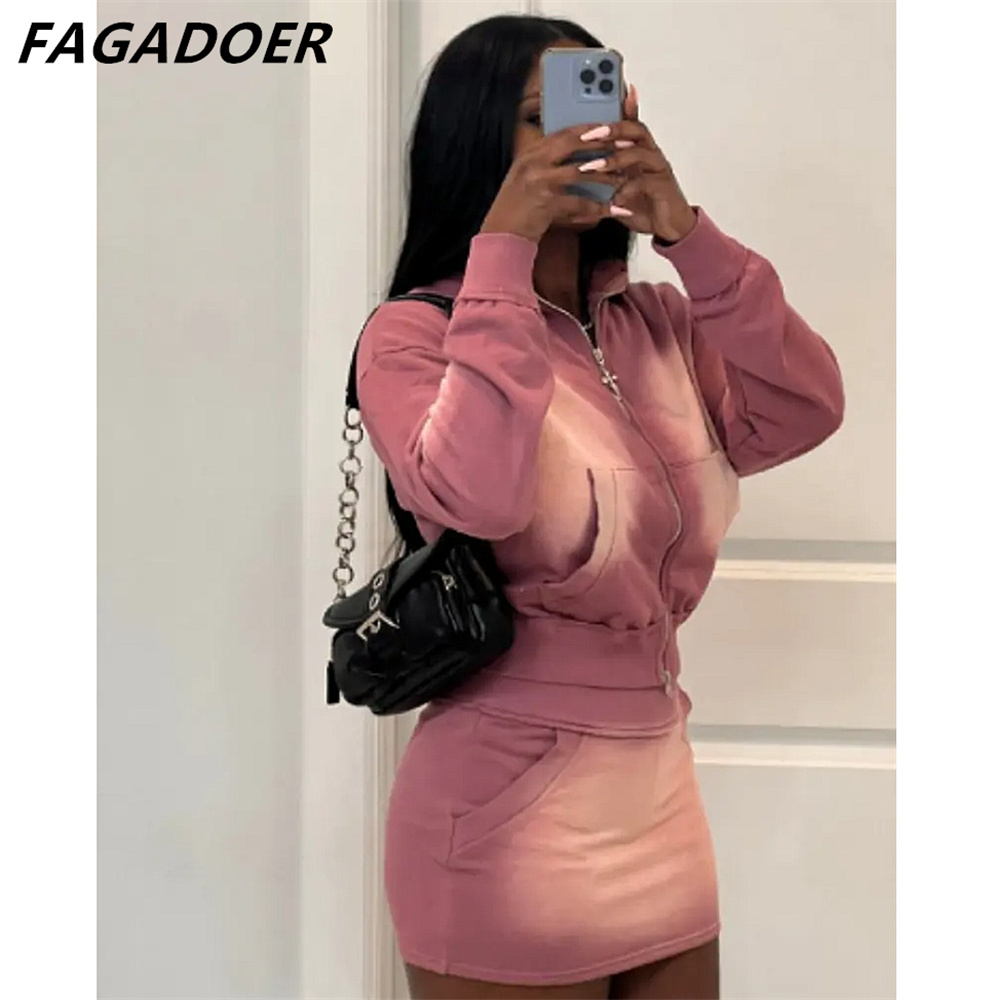 FAGADOER rose cravate colorant - Tie Dye Two Piece avis et prix